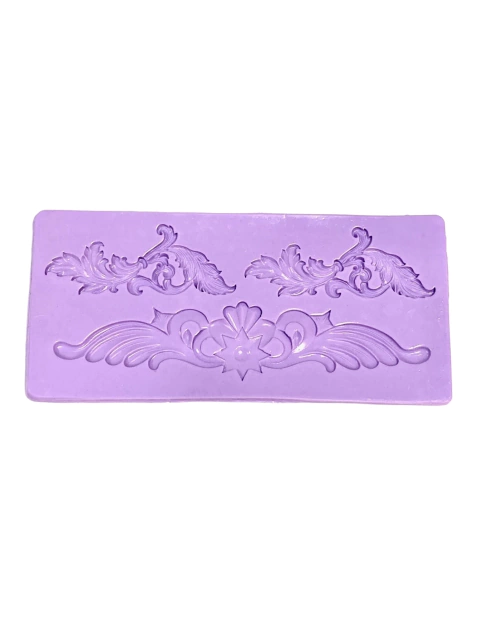 F1615 MOLDE DE SILICONE ARABESCO CONFEITARIA BISCUIT