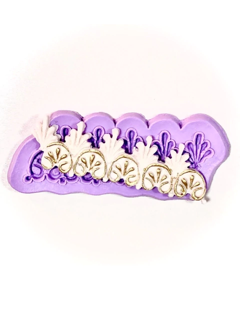 F56 MOLDE DE SILICONE BARRADO CONFEITARIA BISCUIT