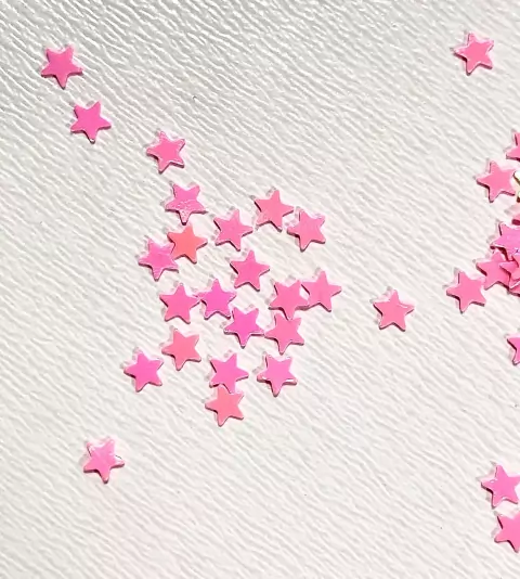 G6 Aplique rosa Lantejoula Paetê enchimento resina unhas estrela 10gr