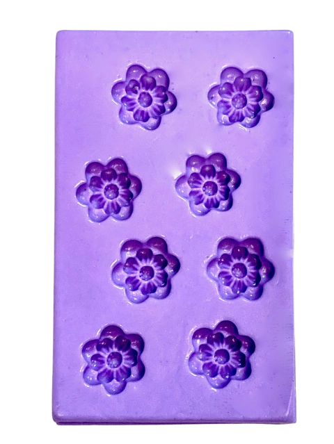 F1407 MOLDE DE SILICONE MINI FLOR CONFEITARIA BISCUIT