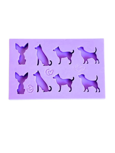 F1895 MOLDE DE SILICONE CACHORROS CONFEITARIA BISCUIT