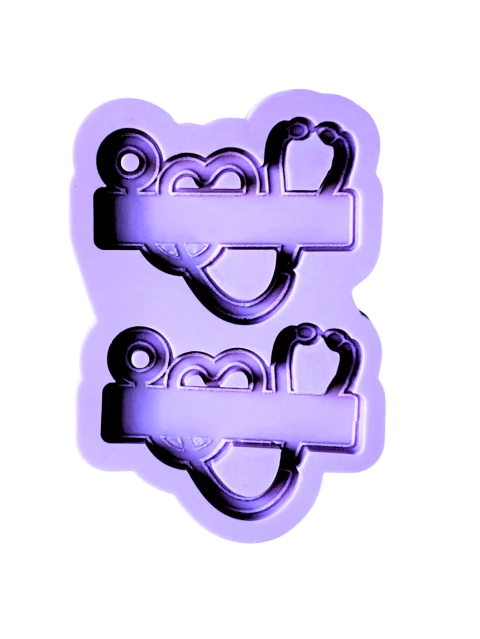 R714 Molde de silicone Crachá Medicina Enfermagem resina decorar