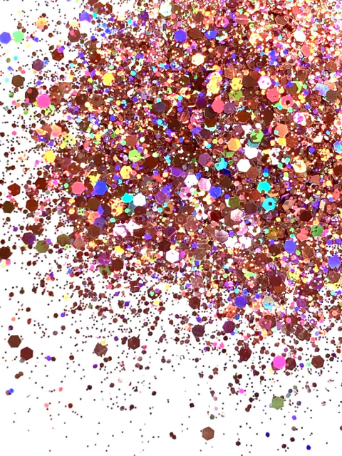 GH14 Glitter Chunky holográfico Poliéster Importado resina unha 10gr- ROUGE