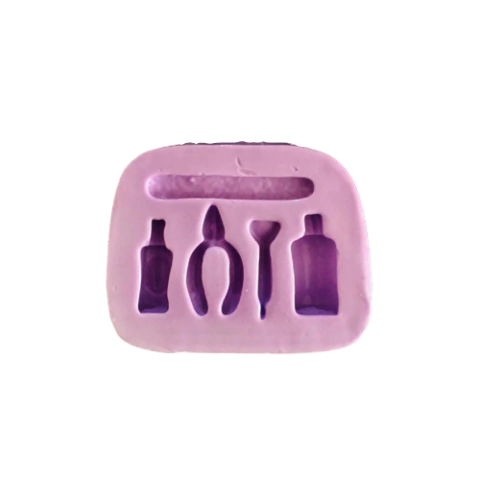 F503 MOLDE DE SILICONE KIT MANICURE CONFEITARIA ARTESANATO