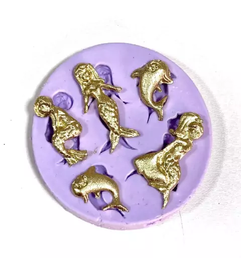 F196 MOLDE DE SILICONE SEREIAS CONFEITARIA BISCUIT