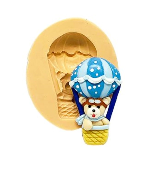 F575 MOLDE DE SILICONE URSO BALOEIRO CONFEITARIA ARTESANATO