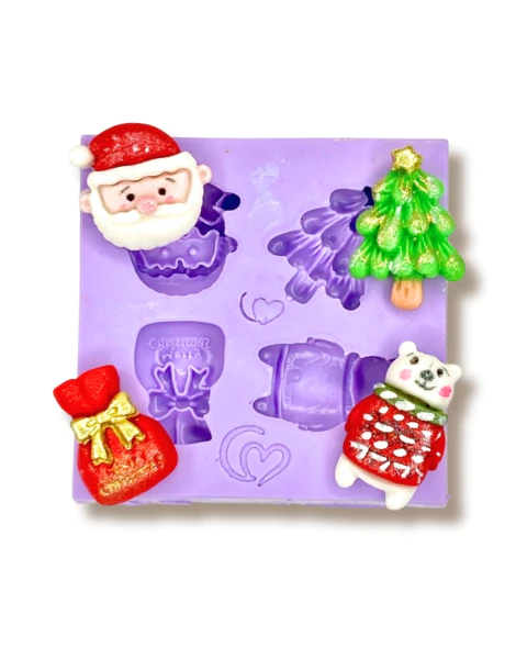F1801 MOLDE DE SILICONE NATAL CONFEITARIA BISCUIT