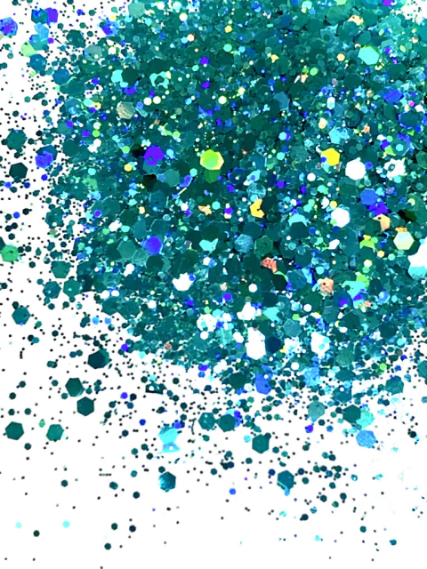 GH5 Glitter Chunky holográfico Poliéster Importado resina unha 10gr- TIFFANY