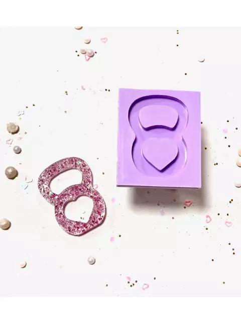 R53 Molde de silicone Kettlebell academia chaveiro pingente resina