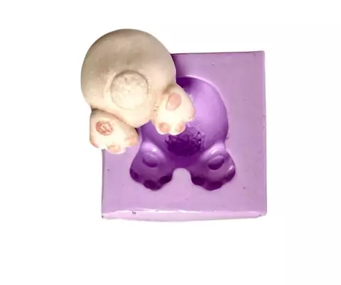 F986 MOLDE DE SILICONE COELHO PÁSCOA PARA DECORAR