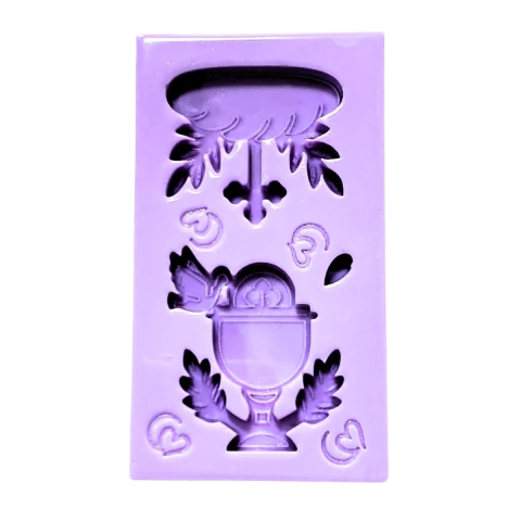 F1851 MOLDE DE SILICONE RELIGIOSO CONFEITARIA BISCUIT