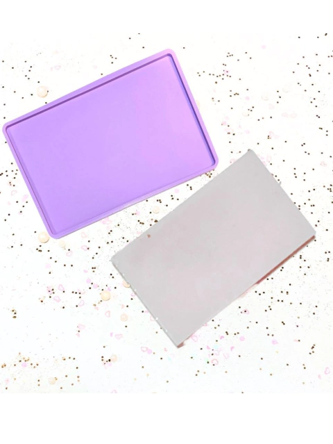 R465 MOLDE DE SILICONE BANDEJA RETANGULAR RESINA DECORAR