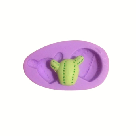 F646 MOLDE DE SILICONE CACTOS CONFEITARIA ARTESANATO