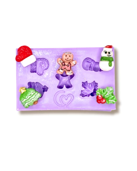 F1802 MOLDE DE SILICONE NATAL CONFEITARIA BISCUIT