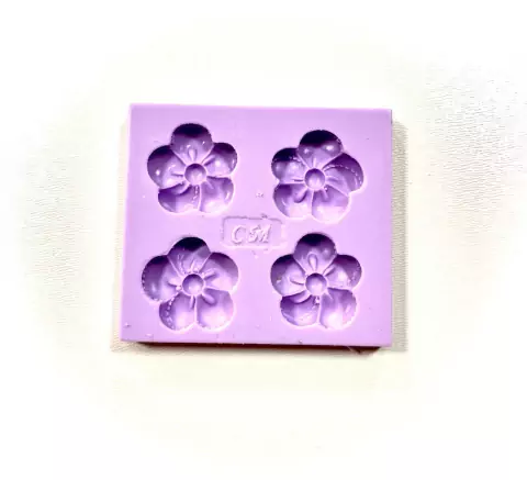 F1340 MOLDE DE SILICONE FLORES CONFEITARIA BISCUIT