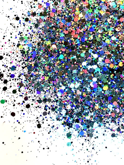 GH24 Glitter Chunky holográfico Poliéster Importado resina unha 10gr- ROCKY