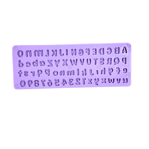 F1858 MOLDE DE SILICONE ALFABETO CONFEITARIA BISCUIT