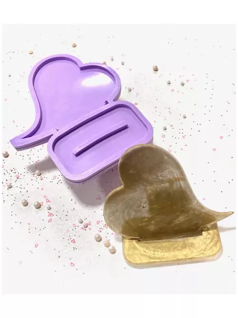 R147 Molde de silicone foto pix placa resina decorar