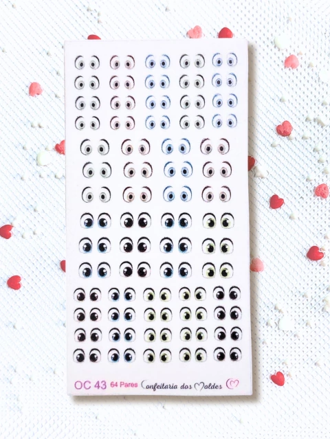 OC43 Olho Comestível Mix Universal Bichinho e Adorável