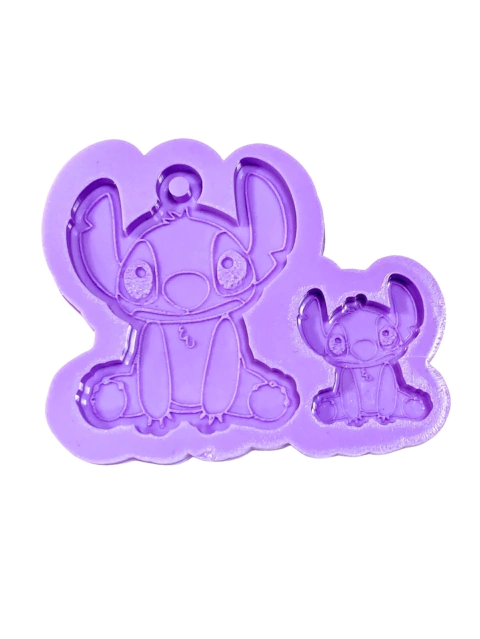 R630 MOLDE DE SILICONE CHAVEIRO ALIENÍGENA RESINA DECORAR