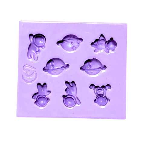 F1831 MOLDE DE SILICONE ASTRONAUTA CONFEITARIA BISCUIT