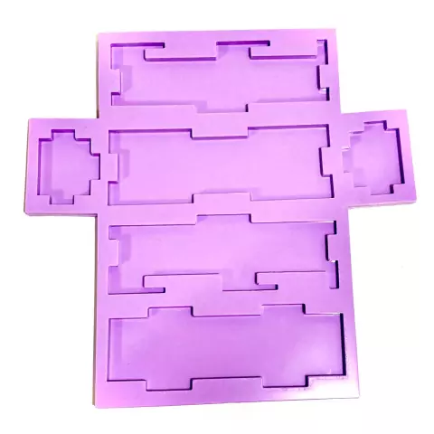 R365 Molde de silicone caixa para mini dominó resina decorar