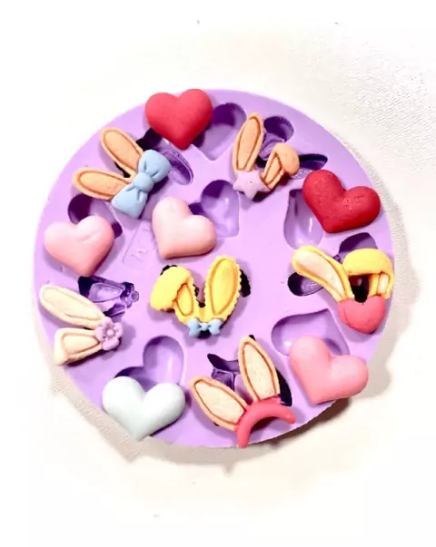 F1364 MOLDE DE SILICONE PÁSCOA CONFEITARIA BISCUIT