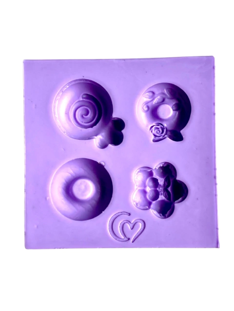 F1741 MOLDE DE SILICONE DOCES CONFEITARIA BISCUIT