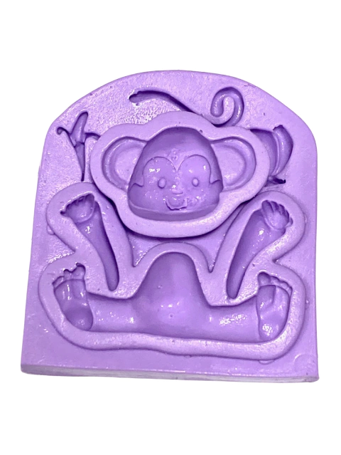F1579 MOLDE DE SILICONE MACACO CONFEITARIA BISCUIT