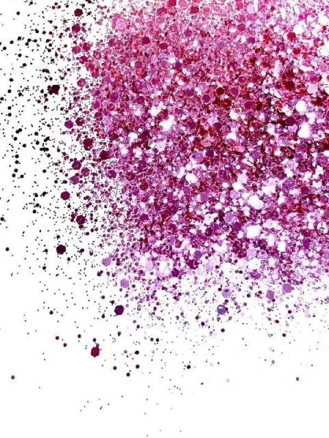 GM15-A Glitter Chunky flocado Poliéster Importado resina unha 50gr - BABY PINK