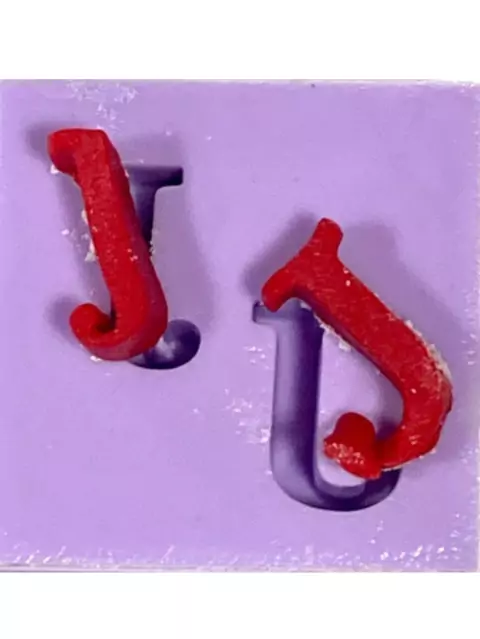 LTJ Molde de silicone letra J confeitaria alfabeto para decorar
