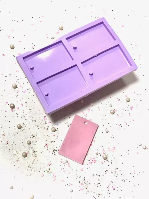 R196 Molde de silicone kit 4 foto 3x4 resina decorar