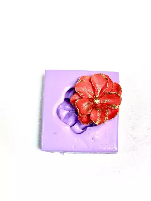 F1118 MOLDE DE SILICONE ROSA CONFEITARIA BISCUIT