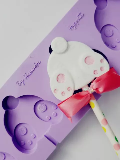 L25 Molde de silicone pirulito bumbum coelho páscoa para decorar