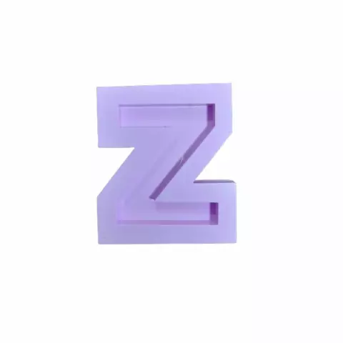 R189 Molde de silicone letra Z resina decorar