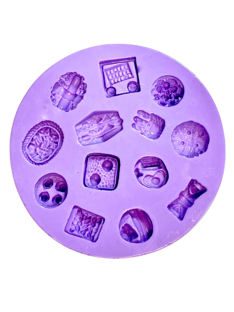 F1482 MOLDE DE SILICONE PÃES ROCAMBOLE BOLO BISCOITO CONFEITARIA BISCUIT