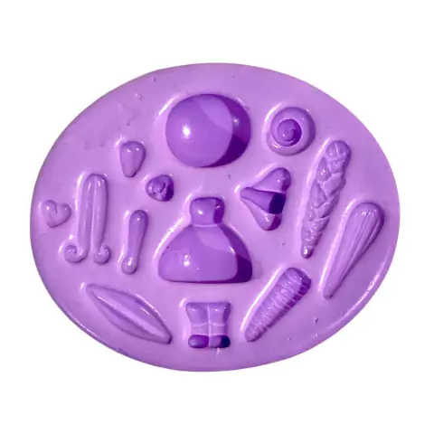 F1291 MOLDE DE SILICONE BONECA UNIVERSAL CONFEITARIA BISCUIT