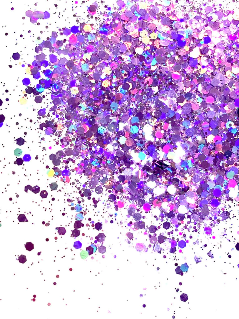 GH10-B Glitter Chunky holográfico Poliéster Importado resina unha 100gr- GRAPE