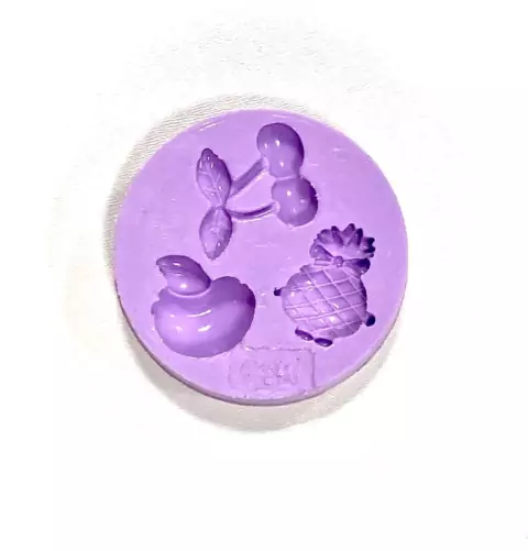 F1362 MOLDE DE SILICONE FRUTAS CONFEITARIA BISCUIT