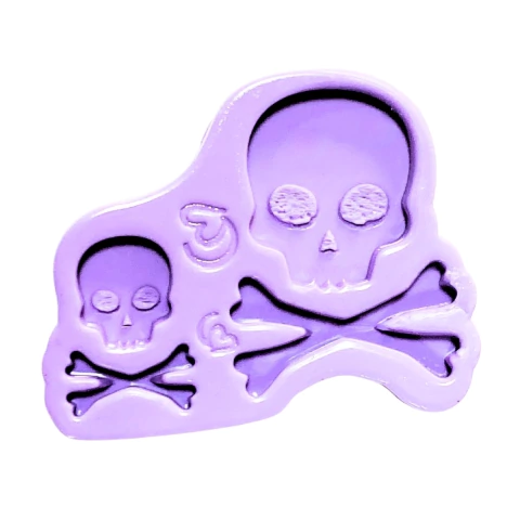 F1823 MOLDE DE SILICONE CAVEIRA CONFEITARIA BISCUIT