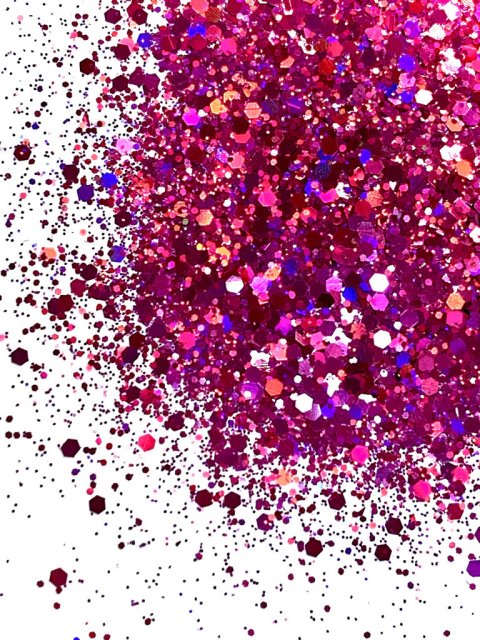 GH12-A Glitter Chunky holográfico Poliéster Importado resina unha 50gr-FUCHSIA