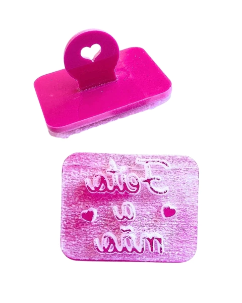 CS7 Carimbo marcador individual FEITO A MÃO em acrílico sabonete confeitaria biscuit