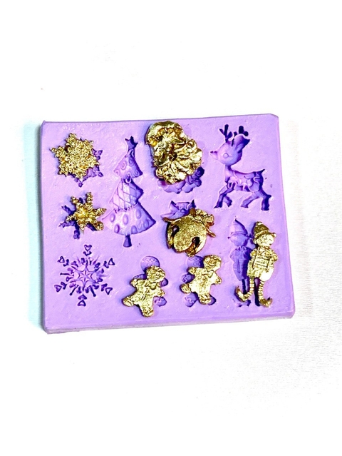 F321 MOLDE DE SILICONE NATAL CONFEITARIA BISCUIT