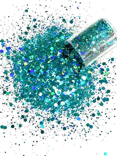 GH4-A Glitter Chunky holográfico Poliéster Importado resina unha 50gr -MERMAID