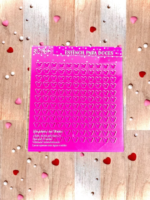 SK4 Placa confeitos sprinkles acrílico ratinhos confeitaria