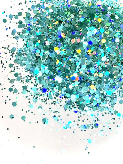 GH4-B Glitter Chunky holográfico Poliéster Importado resina unha 100gr -MERMAID