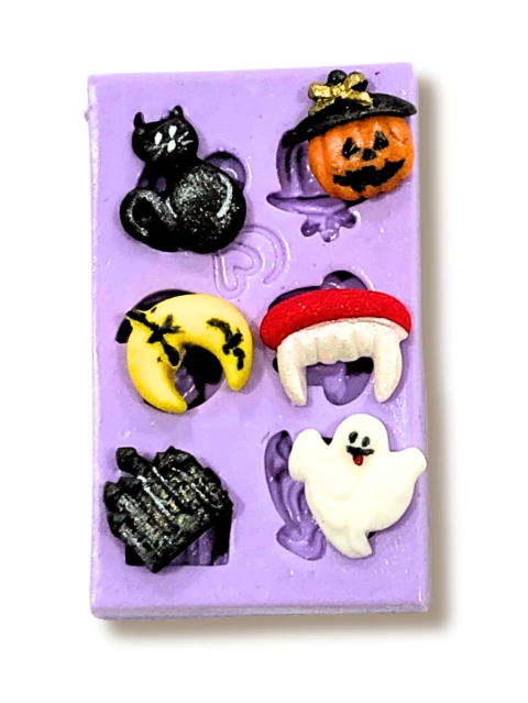 F1768 MOLDE DE SILICONE HALLOWEEN CONFEITARIA BISCUIT