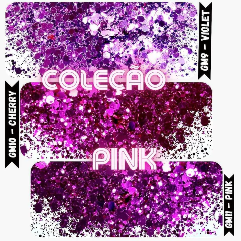 GMC4 Glitter Chunky flocado Poliéster Importado resina unha 30gr