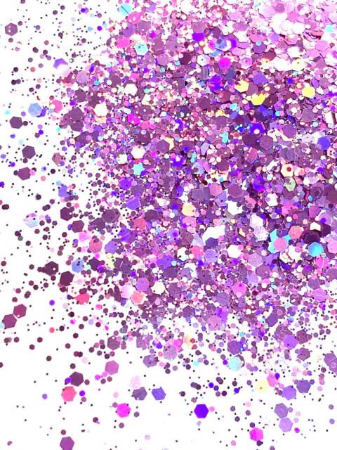 GH9 Glitter Chunky holográfico Poliéster Importado resina unha 10gr- CANDY FLOSS