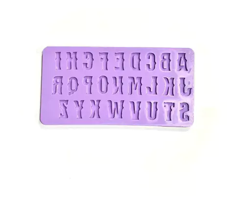 F1504 MOLDE DE SILICONE ALFABETO CONFEITARIA BISCUIT